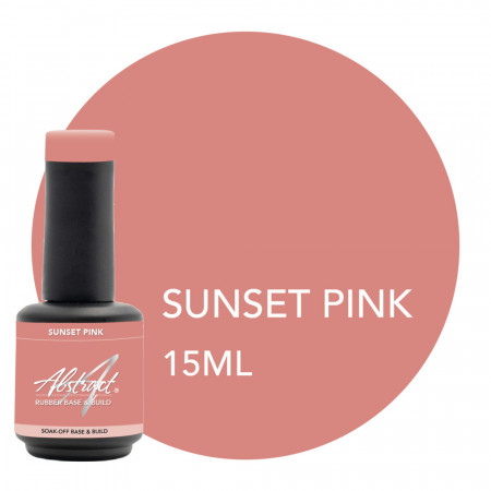 Sunset Pink Rubber Base & Build Gel Abstract