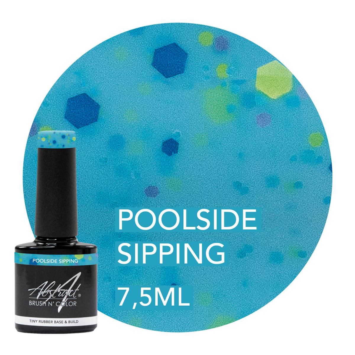 Poolside Glimming - TINY Rubber Base & Build Gel Abstract